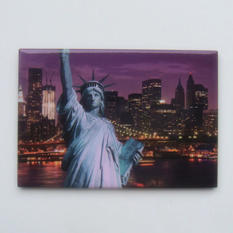 SOUVEMAG üzerinde 12$, ABD New York özgürlük Heykeli Gece Görünümü Turist Metal Buzdolabı Mıknatısı SFM5168 Seyahat Hatıra 0
