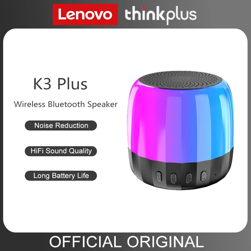 % 100 Orijinal Lenovo K3 Plus Kablosuz Hoparlör Mini 5.2 HİFİ Açık su Geçirmez USB Bluetooth Hoparlör Müzik Bas Kutusu Surround  0