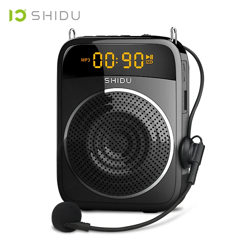 SHIDU 15W Taşınabilir ses amplifikatörü Kablolu Mikrofon Hoparlör Ses Kayıt AUX bluetooth hoparlör Öğretmenler İçin Konuşma S298 0