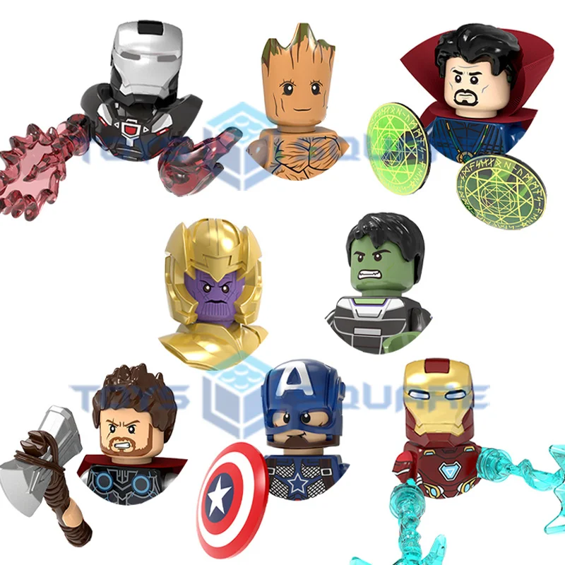 Thanos Süper Demir Thor Doktor Kaptan Savaş Makinesi Garip Adam Amerika Groot Modeli Yapı Taşları MOC Tuğla Seti Hediyeler Oyuncaklar 0