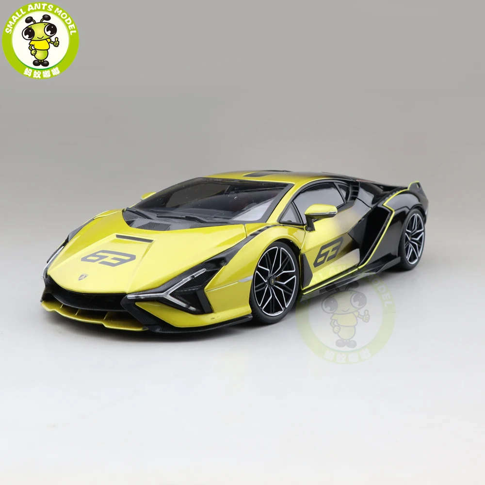 1/18 Lamborghini Sıan FKP 37 Bburago 11046 pres döküm model araba Oyuncaklar Erkek Kız Doğum Günü Hediyeleri 0
