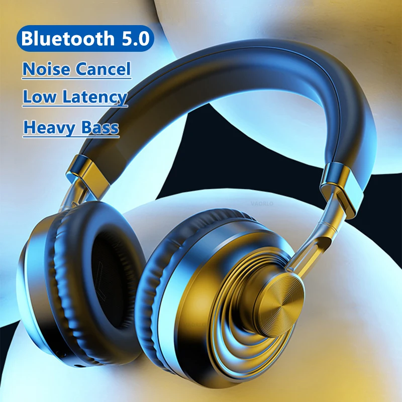 Alüminyum Alaşım Bluetooth Kulaklık HIFI Bas kablosuz kulaklık Oyun Kulaklık desteği TF 3.5 mm AUX jack ile laptop için PS4 0
