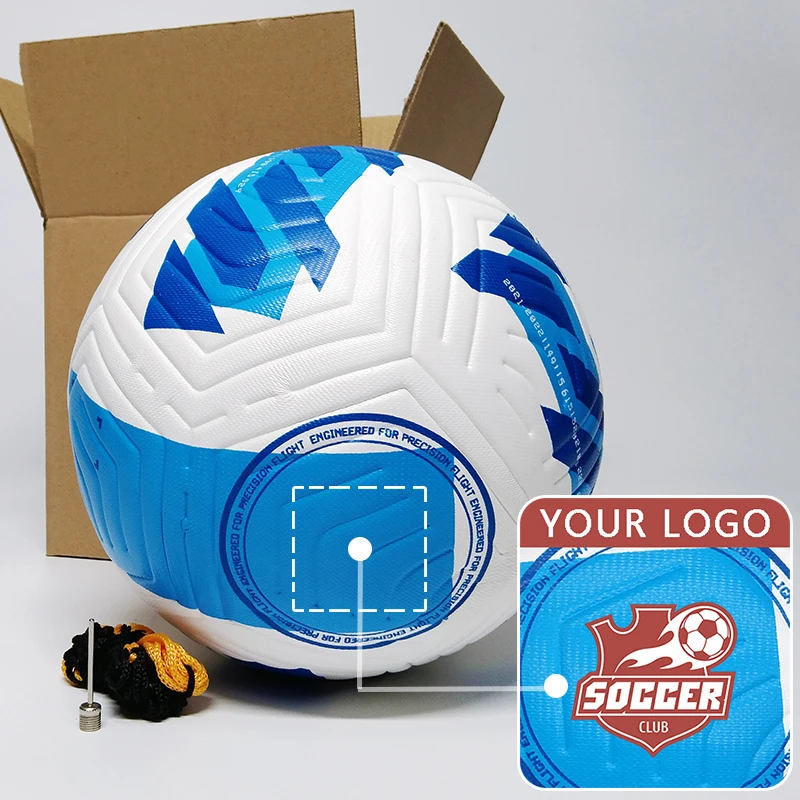 Özel LOGO Futbol Topu Takım Maç Eğitim Futbol Topları Boyutu 5 Yüksek Kaliteli PU Dikişsiz Baskı Kişiselleştirilmiş Hediye 0