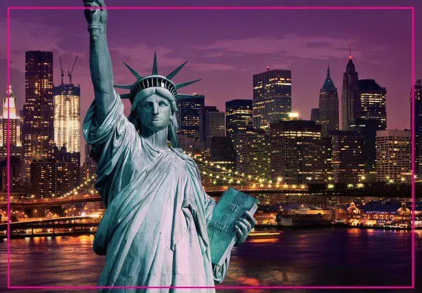 SOUVEMAG üzerinde 12$, ABD New York özgürlük Heykeli Gece Görünümü Turist Metal Buzdolabı Mıknatısı SFM5168 Seyahat Hatıra 1
