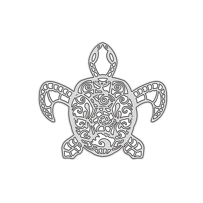 Yeni 2021 Dantelli Deniz Kaplumbağası Hayvan Metal Kesme Ölür DIY Scrapbooking ve Kart Yapımı için Dekoratif Kabartma Zanaat Hiçbir Pullar 1