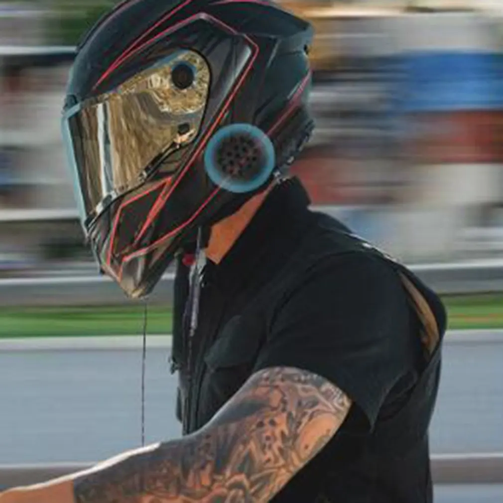 Moto Kask Kulaklık 3.5 mm Ultra İnce Motosiklet Kulaklık kablosuz hoparlör Kulaklık Handsfree Çağrı Müzik Çalma Kulaklık 1
