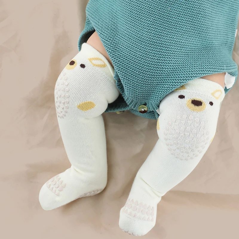 Yaz Bebek Diz Pedleri Çorap Yenidoğan Bebek Karikatür Hayvan Anti Kayma Diz Yüksek Uzun Çorap Toddler Emekleme Güvenlik Kat Çorap 1