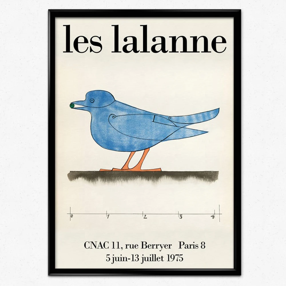 Tuval HD Baskılar Les Lalanne Posteri Duvar Sanatı Mavi Kuş Ev Dekorasyon Boyama Modüler Vintage Resimleri Için Oturma Odası Çerçeve 1