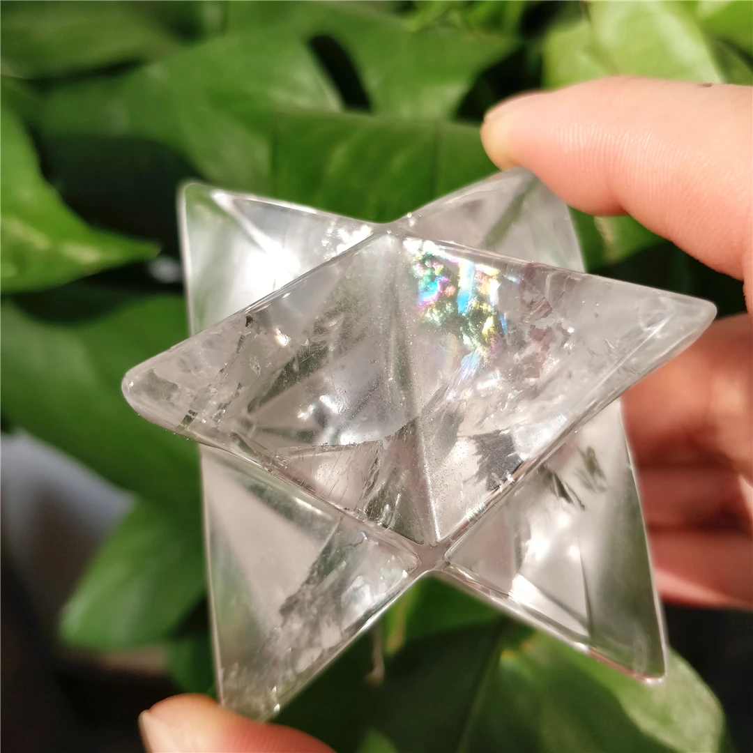 Doğal Temizle Kristal Merkaba Sarkaç Kristal Taşlar Merkaba Yıldız Enerji Mineraller Takı Şifa Dekorasyon 1