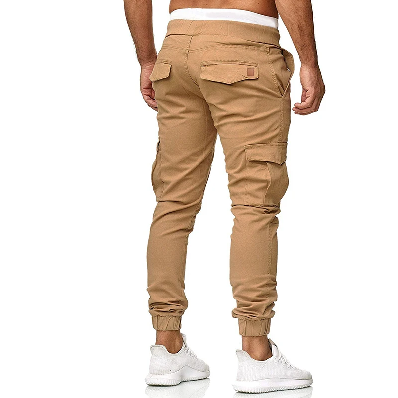 2022 Yeni erkek Pantolon Joggers Katı Çok cep Erkek Pantolon Dış Giyim Casual Sweatpants Erkekler Hip Hop Harem Dört Mevsim 3XL 1