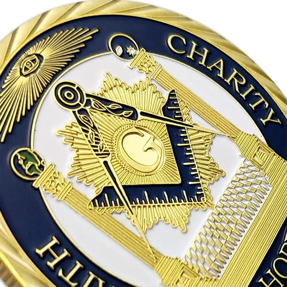 Masonik Masonluk Belirteçleri ve Masonik Umut İnanç Sadaka Mücadelesi Coin Collect 2