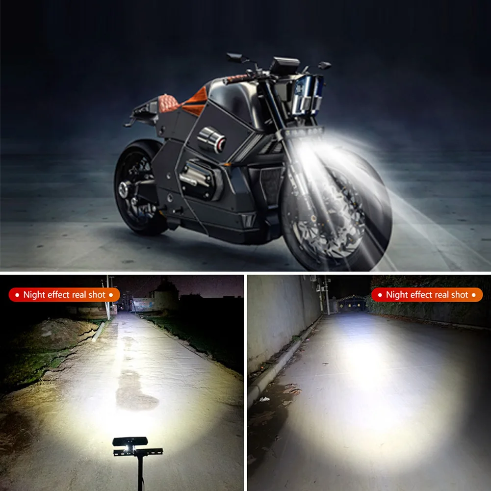 DRL Flaş 6LED Motosiklet Far Spot Yardımcı Yüksek Parlaklık Lamba Elektrikli Araç Scooter Autocycle Modifiye Ampuller 2