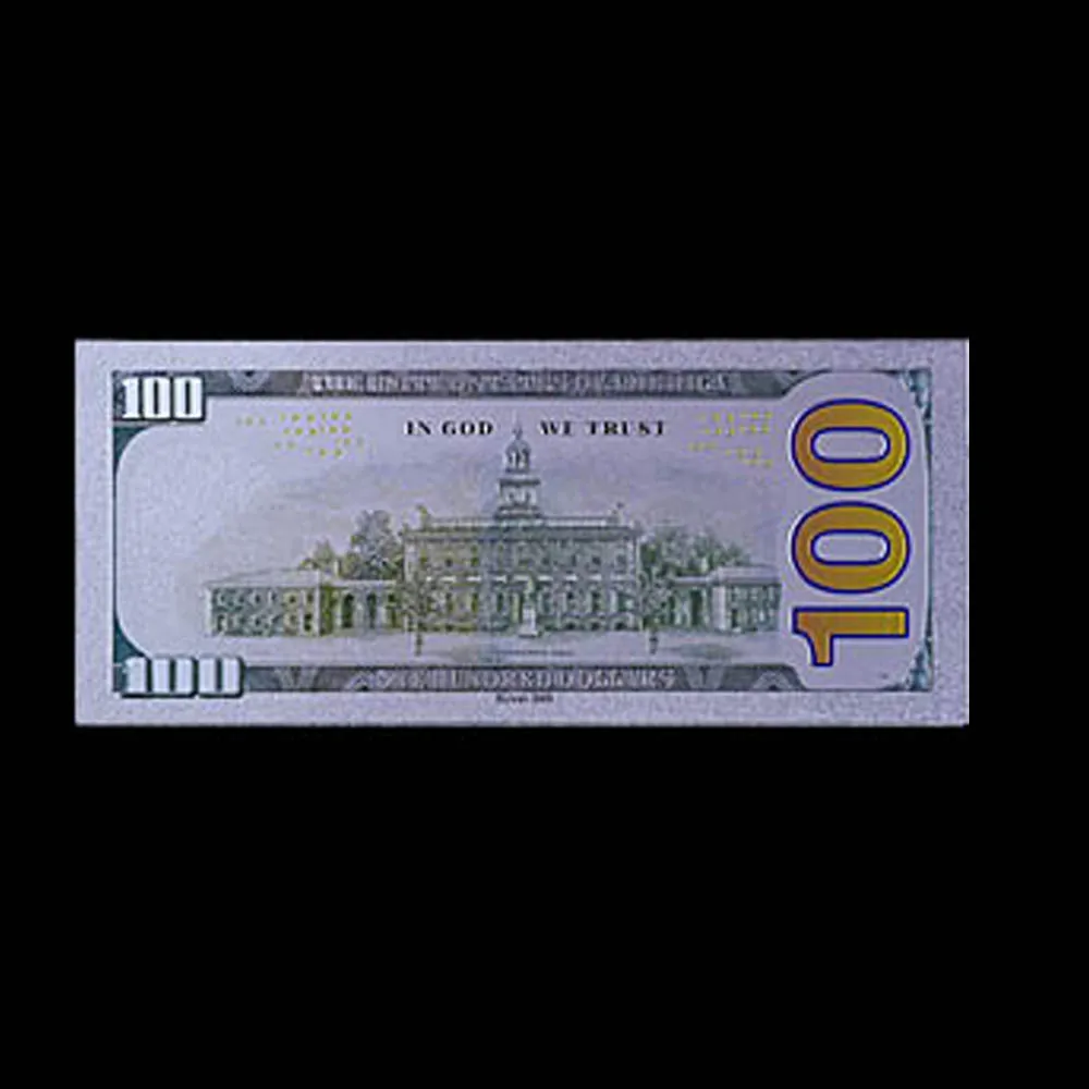 100 Dolar Renkli Gümüş Banknotlar ABD Trump Sahte Banknotlar Dolar Çoğaltma Para Banknotlar Kağıt Para Toplama için 2
