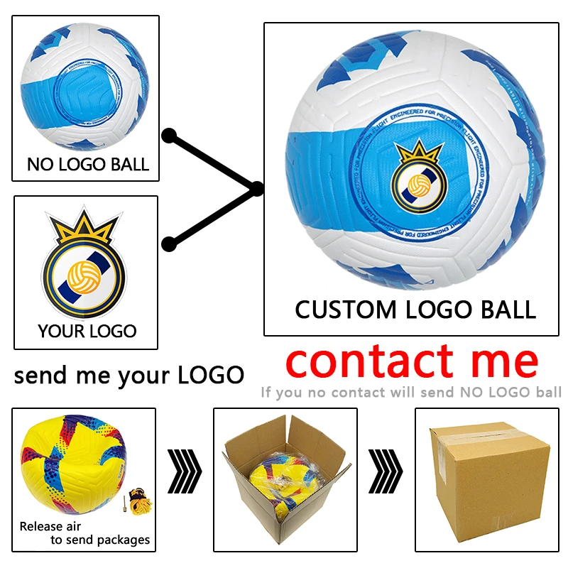 Özel LOGO Futbol Topu Takım Maç Eğitim Futbol Topları Boyutu 5 Yüksek Kaliteli PU Dikişsiz Baskı Kişiselleştirilmiş Hediye 2
