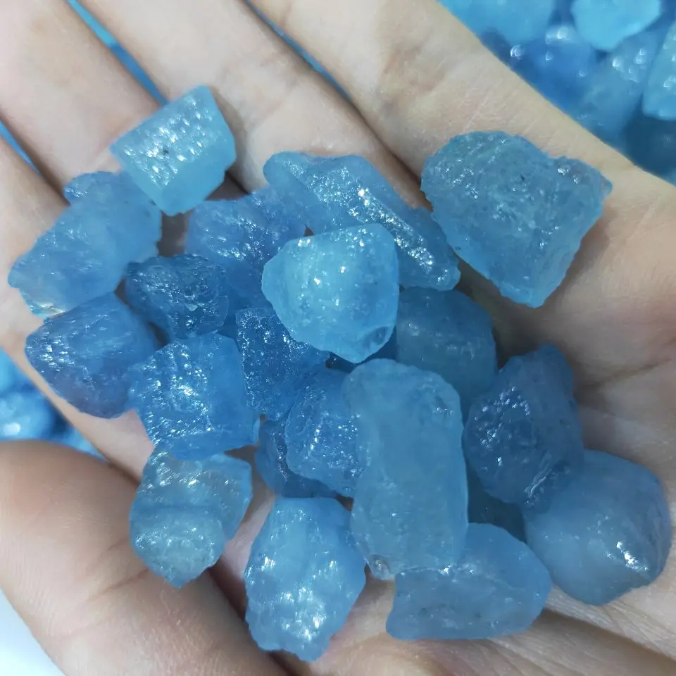 Doğal akuamarin ham taşlar marka takı orijinal taşlar mavi mücevher üst mineral kristal Reiki şifa kuvars kristal specime 2