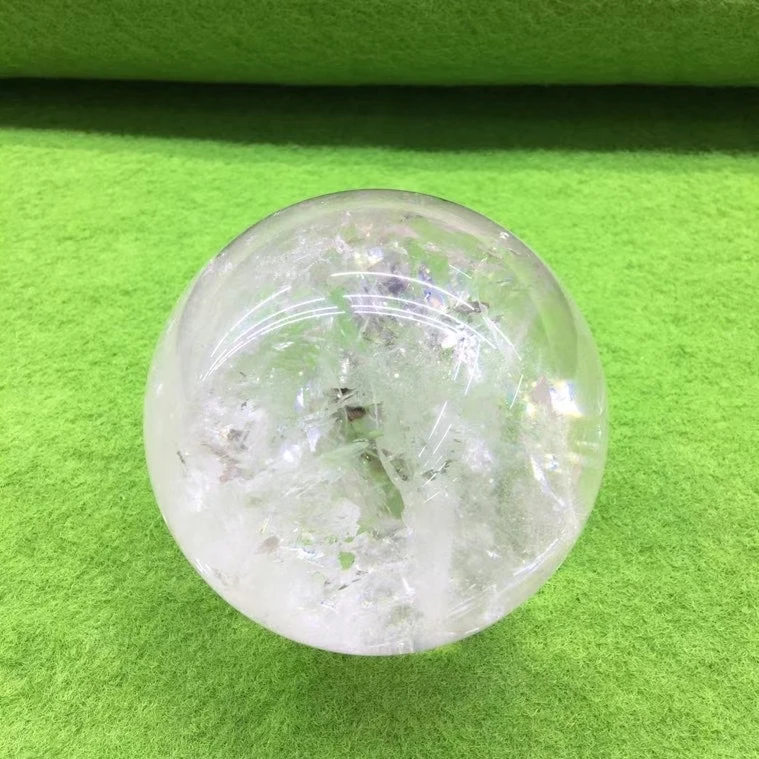 AAA + yüksek kalite Doğal Temizle Beyaz Kristal Kuvars Küre Topu Numune Toplama Şifa + kaide 3