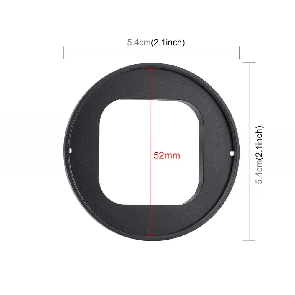 PULUZ 52mm UV Lens Filtre Adaptör Halkası GoPro Hero11 Siyah / HERO10 Siyah / HERO9 Siyah Kamera Fotoğrafçılığı UV Filtre Lens Kapağı 3