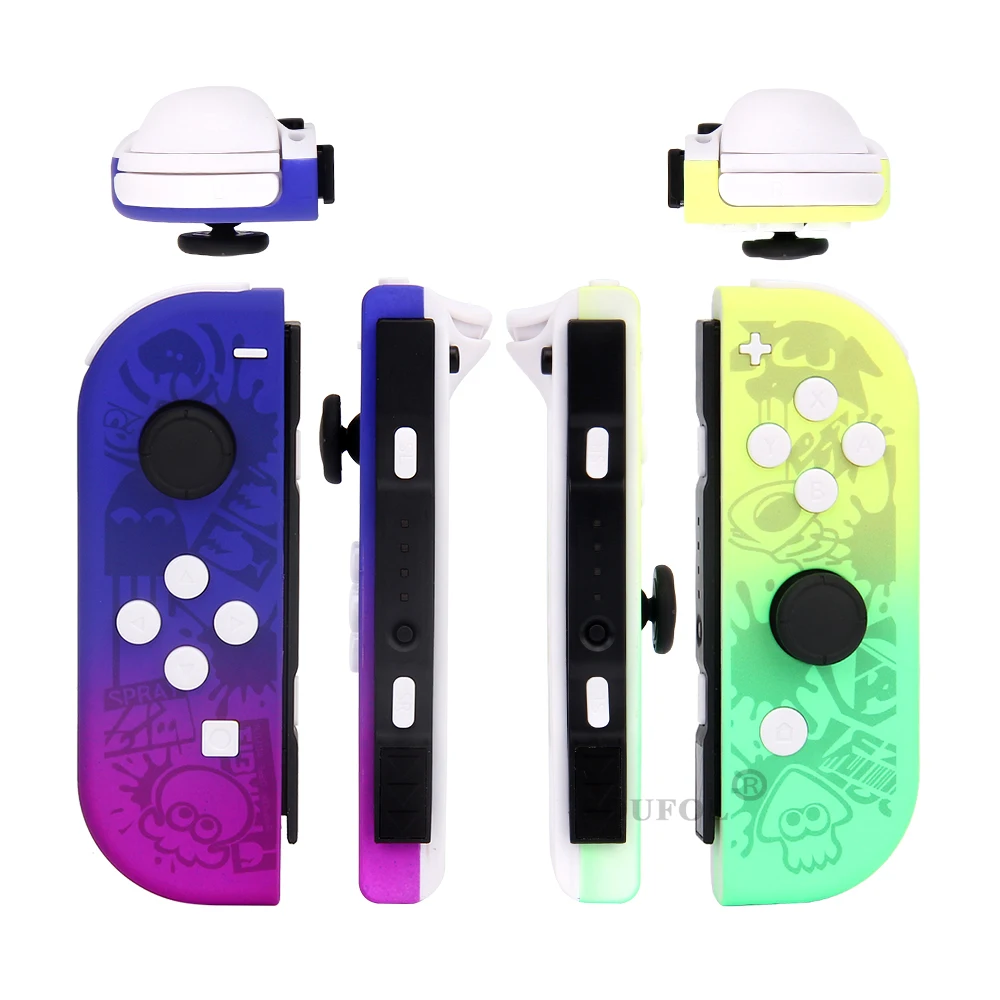 Nintendo Anahtarı Konsolu için Yedek Konut Kabuk Kapak Nintendo Anahtarı Joycon için Tam Set Düğmeleri ile Splatoon-Ver 3