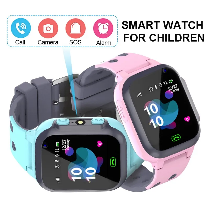 Çocuklar Saatler Çağrı akıllı saat Çocuklar için GPS SOS Su Geçirmez Smartwatch Saat SIM Kart Konumu çocuk takip cihazı Kız Erkek İzle 3