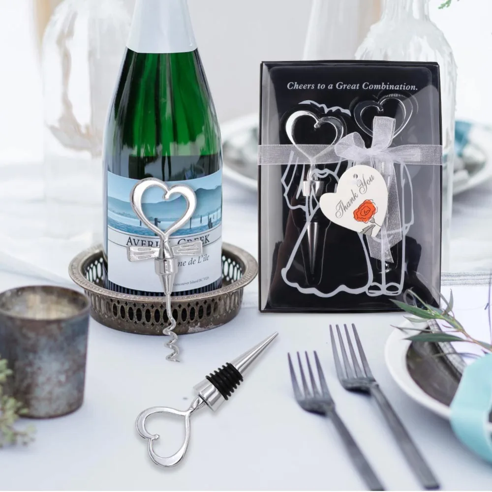 OurWarm Düğün Iyilik Kağıt Şeker Kutusu Şişe Tuşları Açacağı Etiketleri İle Evlilik Düğün Konuk için Hediyeler Hatıra Parti Dekorasyon 3