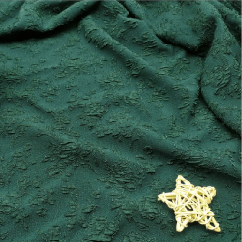 3D Çiçek Kabartmalı Malzeme Streç Polyester Kumaş Jakarlı Kumaş Kadınlar İçin takım kıyafet, Siyah,Beyaz,Pembe,Yeşil, Metre 3