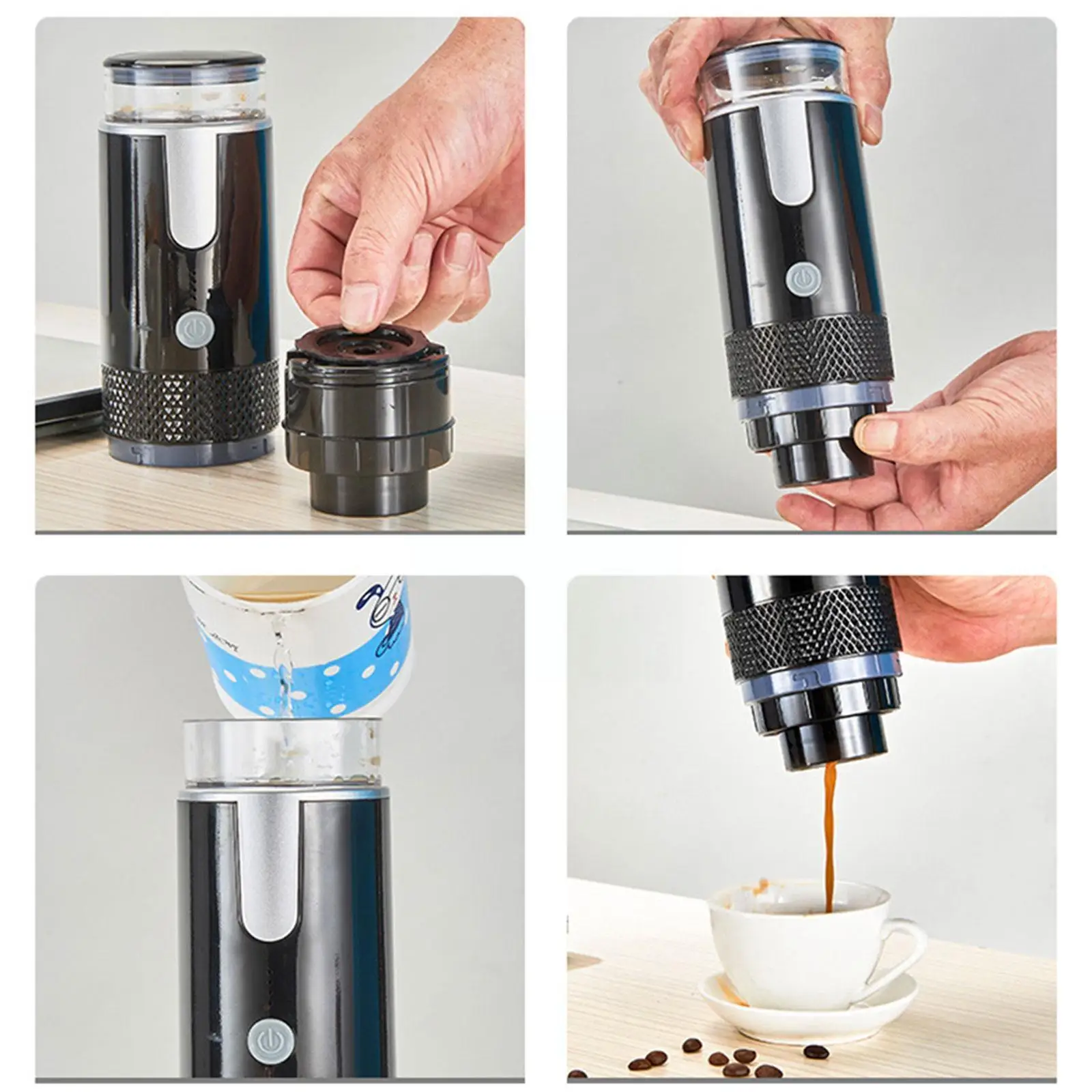 Pod ve Toz 2 İn 1 Elektrikli Espresso Kahve Makinesi Kapsül Makinesi Şarj Edilebilir Mini Taşınabilir Makinesi Kahve Kahve Nespres I2K5 3