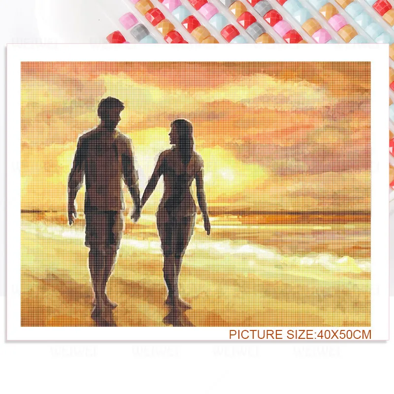 Düğün Hediyeleri Çift Elmas Boyama Yeni El Sanatları 5D Dıy Çapraz Dikiş Romantik Çift Öpücük Kucaklama Elmas Nakış Mozaik 3