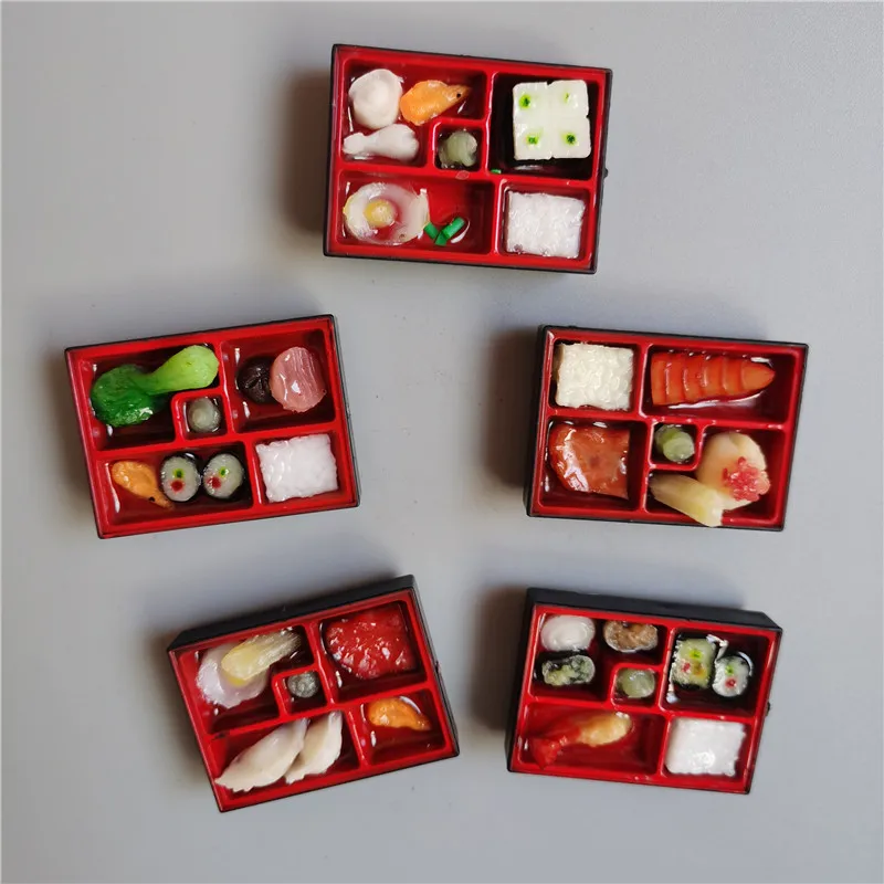 Simüle yiyecek kutusu Japonya Kore Suşi Gıda buzdolabı mıknatısı Silikon Manyetik Etiket Ahşap Mini Kırmızı Şarap Süsler mutfak dekoru 4