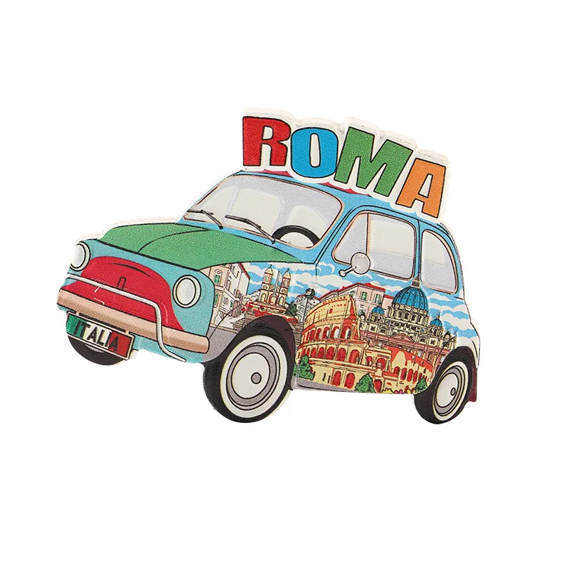 Buzdolabı mıknatısı Dekorasyon Dünya turistik hediyelik Reçine El Sanatları Roma Sicilya İtalya Buzdolabı Mıknatısları Sticker Ülke seyahat dekoru 4