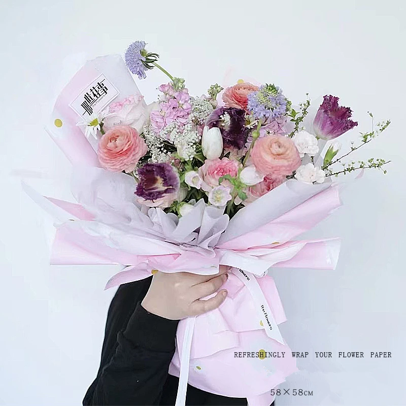 20 Adet Papatya Desen Taze Serisi Kalınlaşmak Ouya Kağıt Kore Çiçek Ambalaj Kağıdı Çiçek Malzeme 4