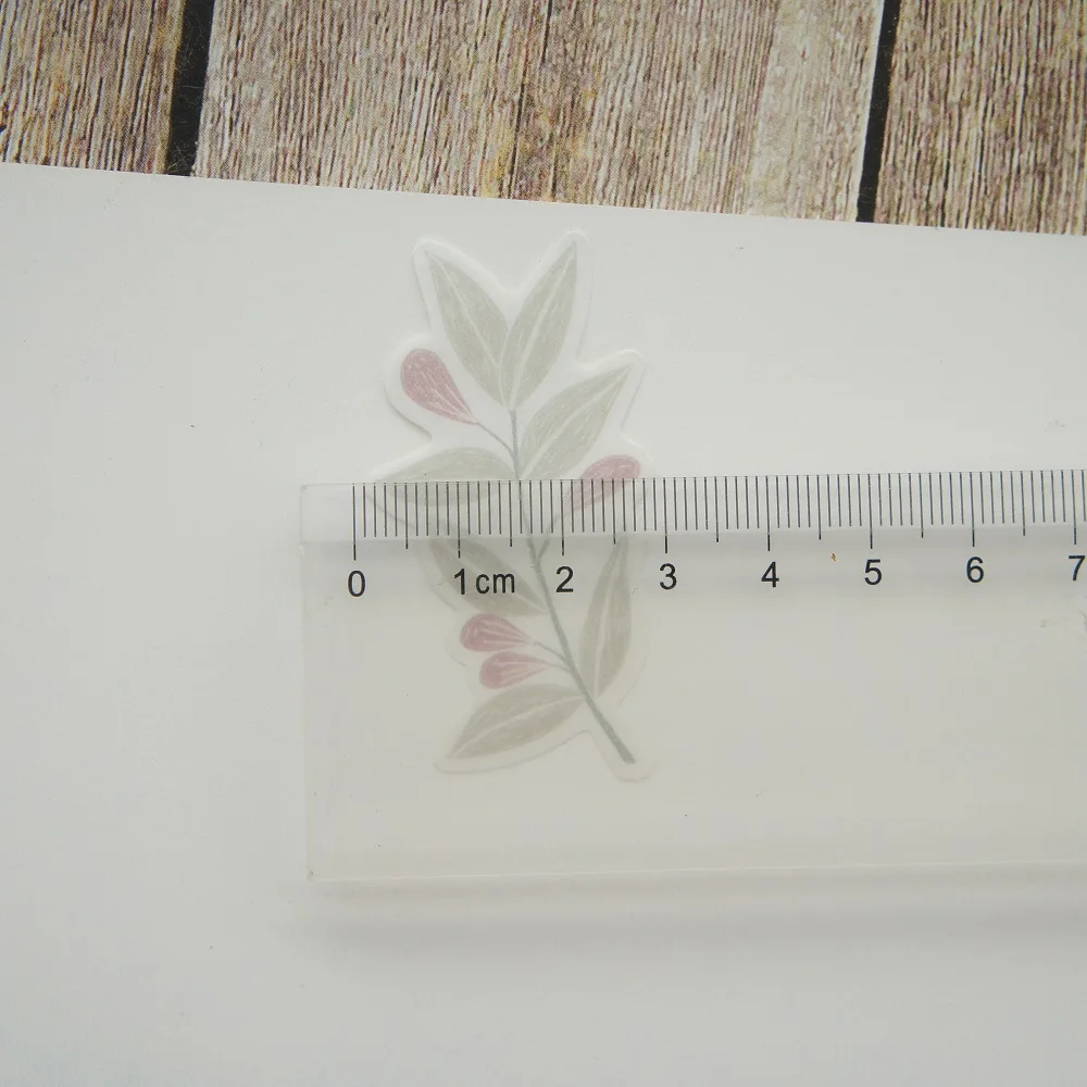 58 adet Soğuk Ton Yaprakları Tarzı Kağıt Etiket Scrapbooking DIY Hediye ambalaj Etiketi Dekorasyon Etiketi Parti Dekorasyon 4