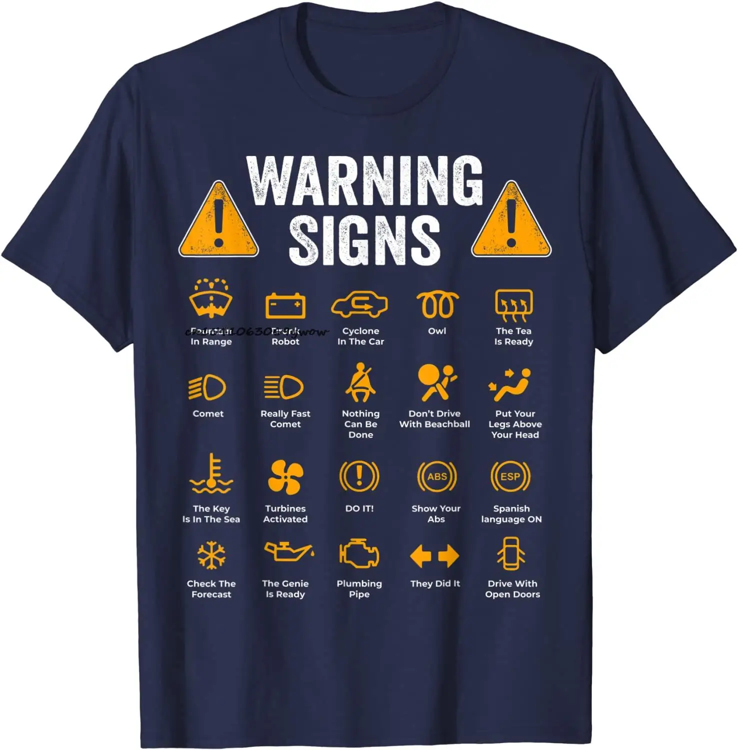 Komik Sürüş Uyarı İşaretleri 101 Oto Tamircisi Hediye Sürücü T-Shirt Moda Rahat T Shirt Pamuk Erkek Tees Tops Rahat 4