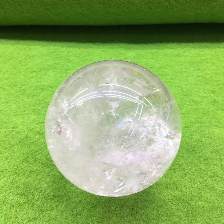 AAA + yüksek kalite Doğal Temizle Beyaz Kristal Kuvars Küre Topu Numune Toplama Şifa + kaide 4