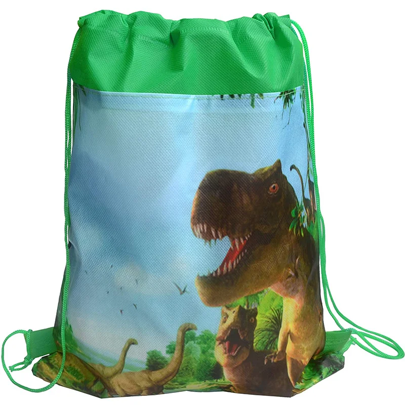 7 adet Dinozor Parti Malzemeleri Favor İpli Çanta Çocuk Doğum Günü Erkek ve Kız Dino sırt Çantası Dinozor Oyuncak saklama çantası 4