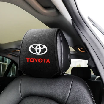 1/2 adet Toyota Corolla İçin Araba Styling Kafalık Kapak PU Deri boyun yastığı Kılıfı Kafa istirahat yastığı Aksesuarları E150 Camry 70 40