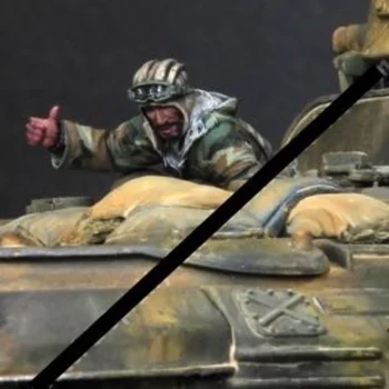 1/35 Ölçekli Reçine Asker model seti Modern Askeri Tank Asker Demonte Boyasız Diorama