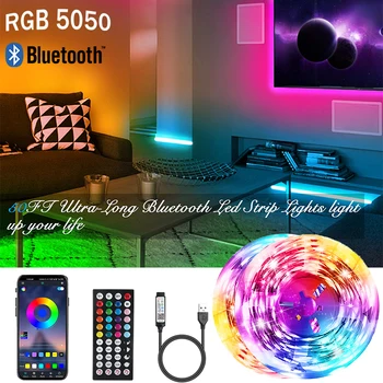 1-5M Bluetooth Led şerit ışıkları akıllı telefon RGB 5050 5v Kontrol Müzik Senkronizasyonu Bluetooth Neon ışık USB Festivaller dekor lambası