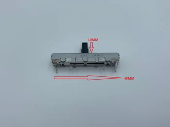1 adet ALPS mikser, sürgülü potansiyometre 4.5 cm, A20K * 2 eksen uzun, 10mm kemer toz geçirmez