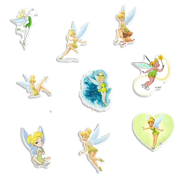 10 adet / grup DIY Sanat El Sanatları Çıkartmalar Aksesuarları Disney Prenses Tinker Bell Reçine Flatback saç fiyonkları