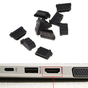10 adet Koruyucu Kapak Kauçuk Kapakları Anti Toz Fiş Kapağı HDMI Dişi Toz Fişi Stoper Dizüstü toz geçirmez Bilgisayar Aksesuarları