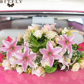 10 adet Kırsal Yapay Çiçek zambak çiçeği Kafa DIY Düğün Favor Parti ev Odası ofis dekorasyonu Elbise saç aksesuarları