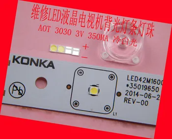 100 adet / grup onarım Konka Hisense Changhong LCD TV LED aydınlatmalı SMD LED AOT 3030 3V Soğuk beyaz ışık yayan diyot