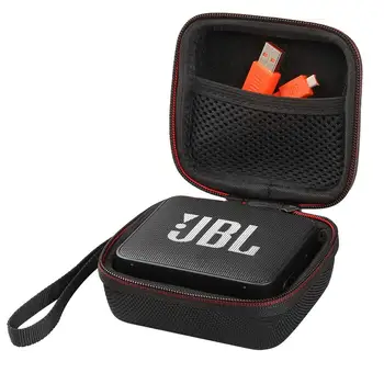 2019 Yeni sert asetat çanta JBL Go Ultra Taşınabilir şarj edilebilir bluetooth hoparlör Kılıf Koruma Hoparlör Kapağı-Tam Siyah