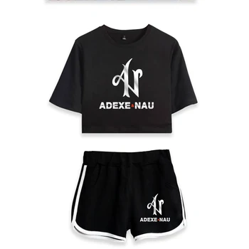 2021 Adexe ve Nau Harajuku Seti 2 Parça Kawaii Seksi Kadın Baskı Ev Takım Elbise Kızlar Casual Streetwear Yaz Pijama Grafik Baskı