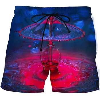 2021 Erkek Yaz mayo Boyama sanatı Yüzmek Mayo 3D Karikatür plaj pantolonları Erkek Mayo Renkli Baskı Erkek Şort Beachwear