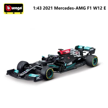2021 Mercedes AMG Yarış W12 / W10 F1 Araba Diecast 1: 43 Ölçek Metal F1 Araba Formulaa 1 Model Araba Alaşım Oyuncak Araba Koleksiyonu Çocuk Hediye