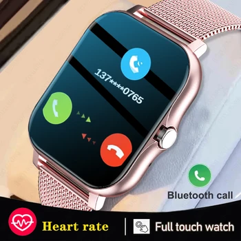 2022 Yeni akıllı saat Kadın Bluetooth Çağrı spor takip saati Su Geçirmez Spor Akıllı Saat Moda Bayanlar Erkekler Smartwatch Kadın