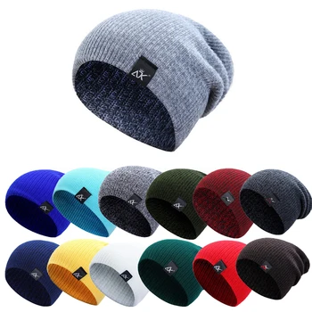 2022 Örme Bere erkek Kapaklar Şapka Kadınlar için Sonbahar Kış Skullies Sıcak Rahat Şapkalar Tığ Bayanlar Baggy Kap Ucuz Streetwear