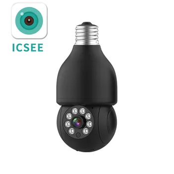 2MP 1080P ıCsee App E27 Lamba Kafa Soketi Kablosuz PTZ IP Dome Kamera Tam Renkli AI İnsansı Algılama Güvenlik CCTV bebek izleme monitörü