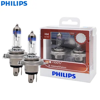2X Philips H4 9003 12V 60 / 55W P43t X-treme Görüş Araba kafa lambası ampulleri 100 % Daha Parlak OEM Halojen Orijinal Lambalar 12342XVS2